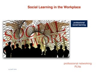 (c) C4LPT, 2016
collaborative
classrooms
social online
workshops
learning  
cafes
innovation
workshops
Social Learning in ...