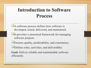 SE lecture about software processes model | PPTX