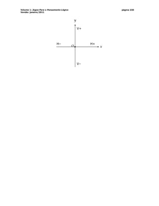 Volume 1: Jogos Para o Pensamento Lógico
Versão: janeiro/2011
página 230
x
y
O
V+
V–
H+
H–
 