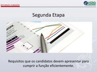 Segunda Etapa

Requisitos que os candidatos devem apresentar para
cumprir a função eficientemente.

 
