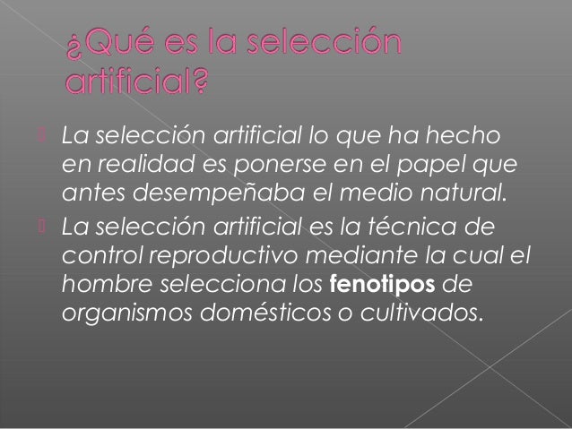Selección artificial