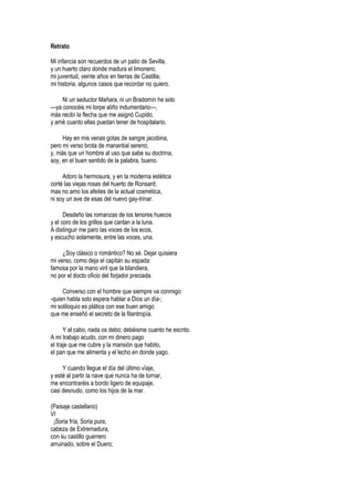 Selección de poemas de Antonio Machado