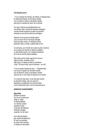 Selección de poemas de Antonio Machado