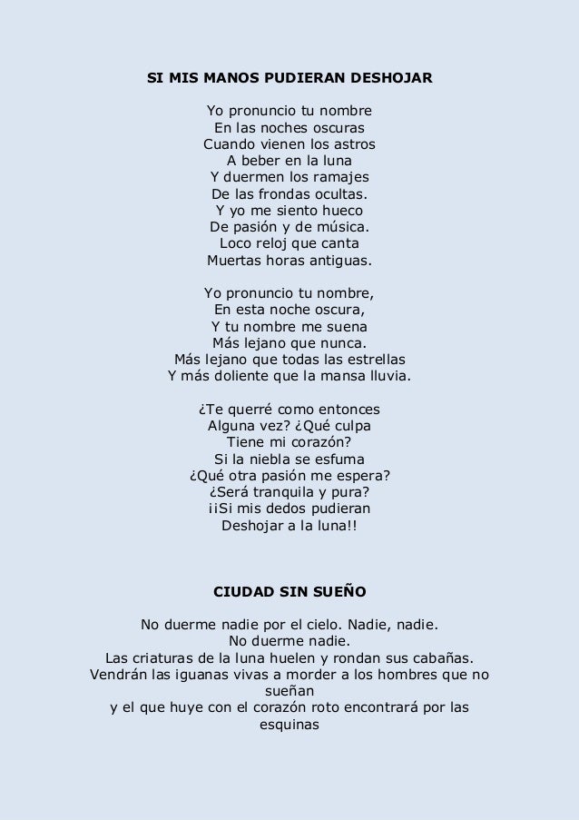 Selección poemas lorca