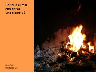 Per què el mal
ens deixa
una cicatriu?
Rose Gold.
Institut de Vic
 