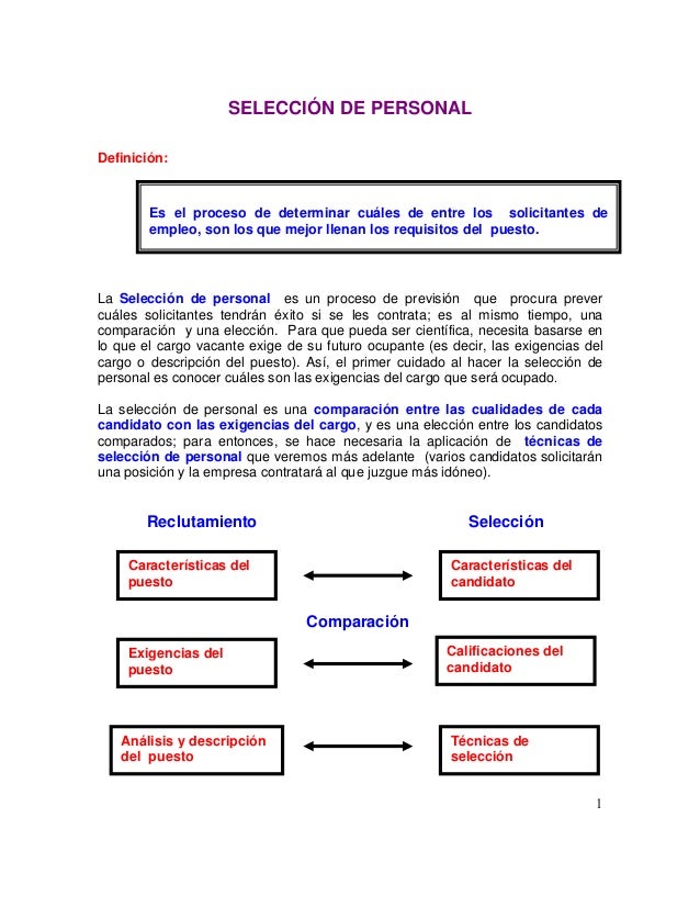 Seleccion de personal