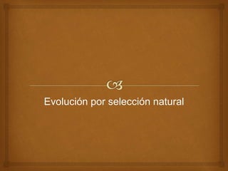 Evolución por selección natural 
 