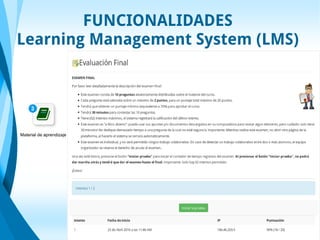 FUNCIONALIDADES
Learning Management System (LMS)
 