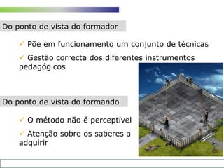 Estabelece a ponte entre os destinatários da comunicação e os conteúdos a transmitir."Para quem sabe onde vai, os caminhos são vários"(Gandim,1995).