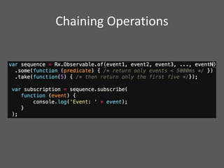 Chaining Operations
 