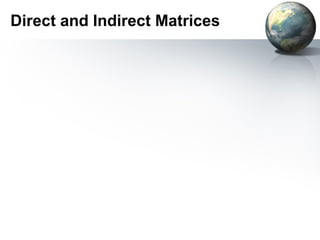 Direct and Indirect Matrices
 