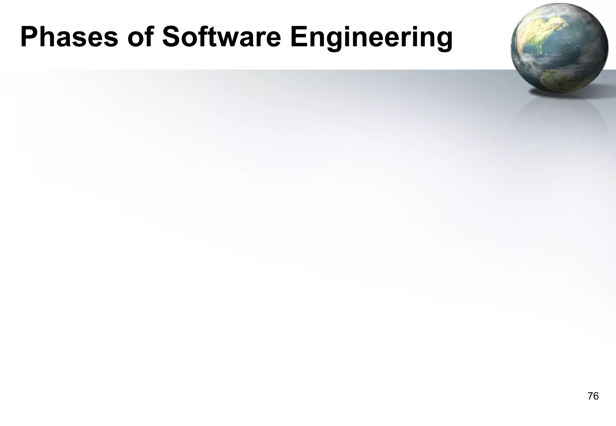 Phases of Software Engineering




                                 76
 