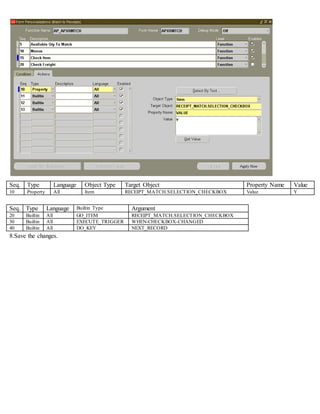 Select all record from menu for matching item type in ap ...