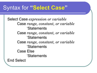 Select Case | PPT
