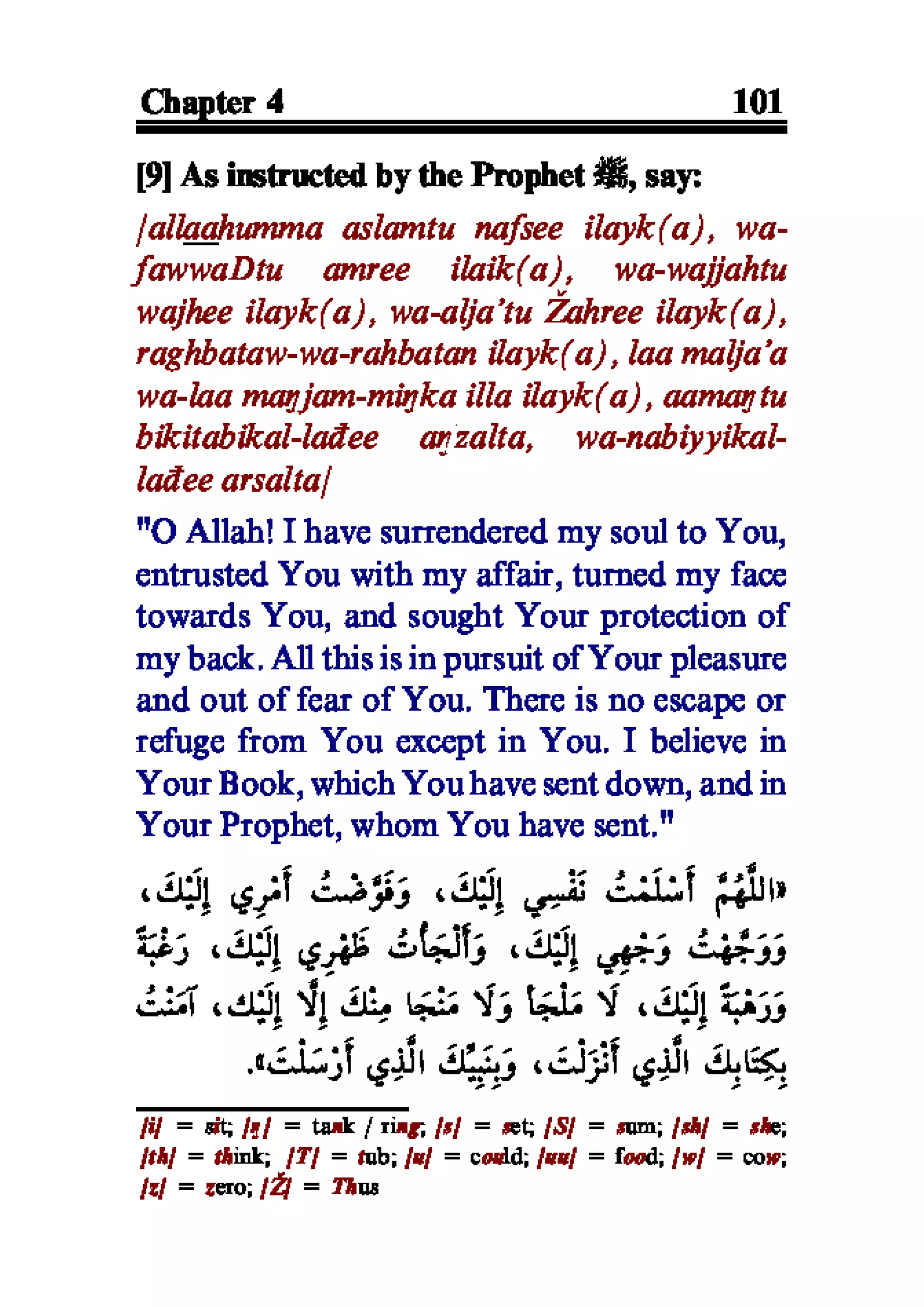 Selected adhkaar situations & supplications