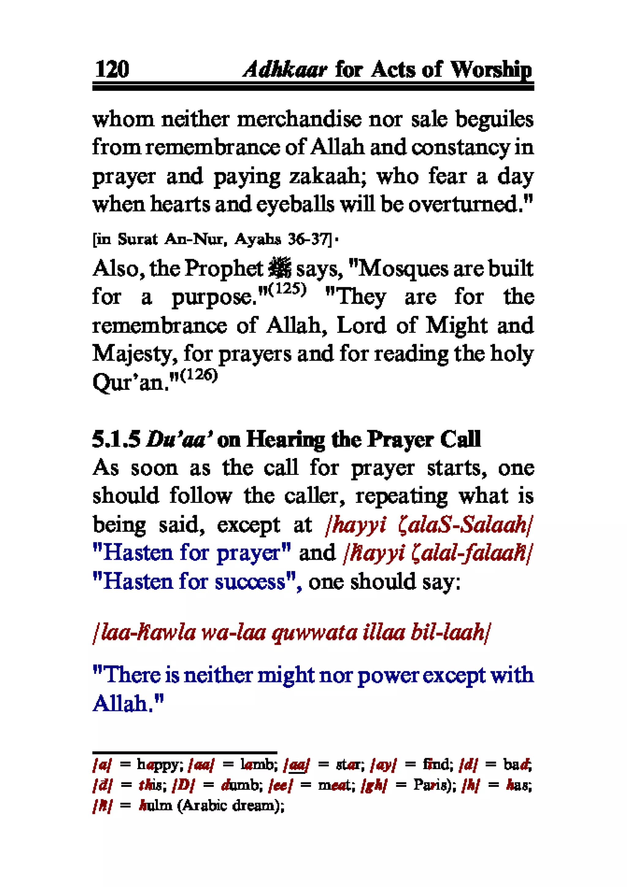 Selected adhkaar situations & supplications