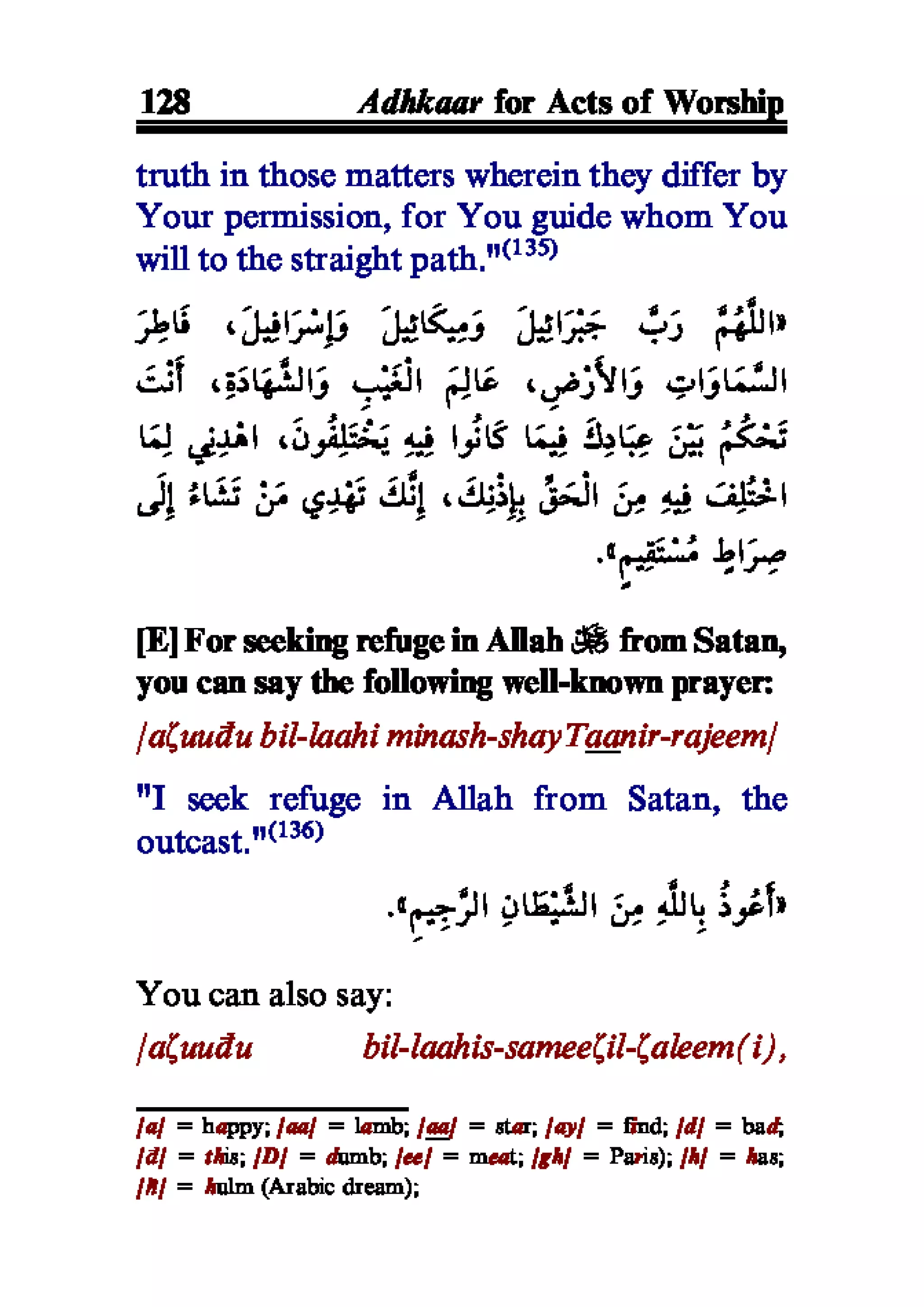 Selected adhkaar situations & supplications