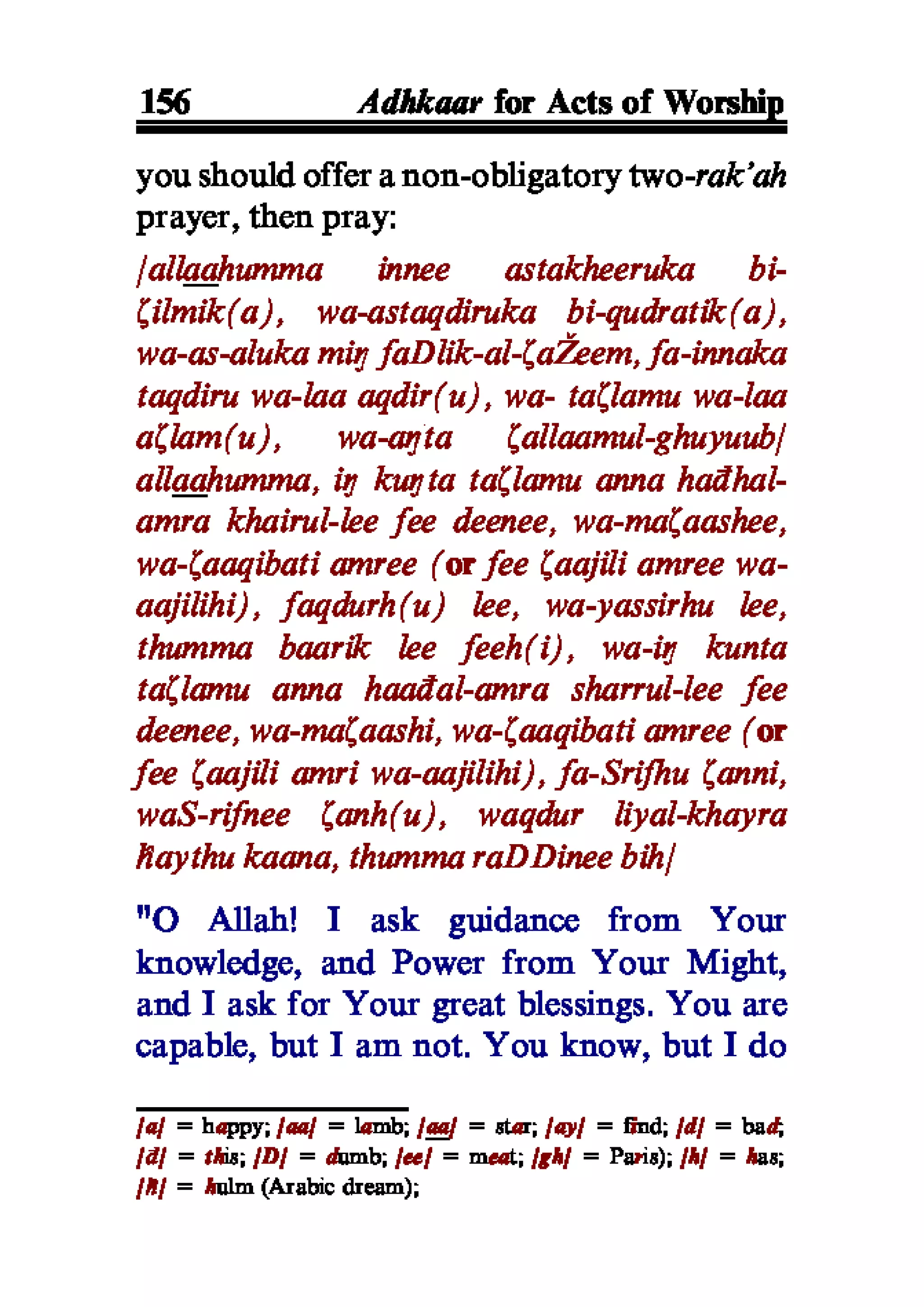 Selected adhkaar situations & supplications