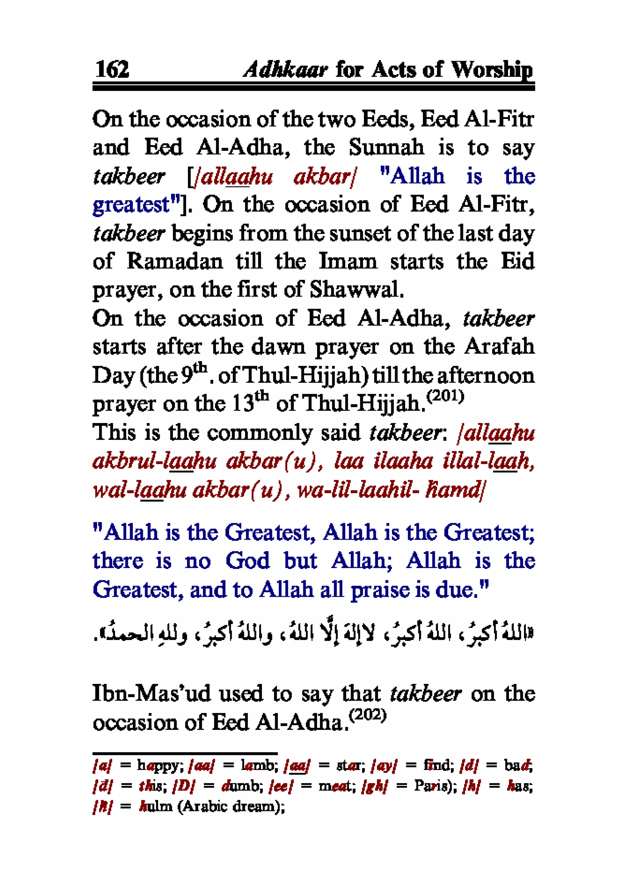 Selected adhkaar situations & supplications