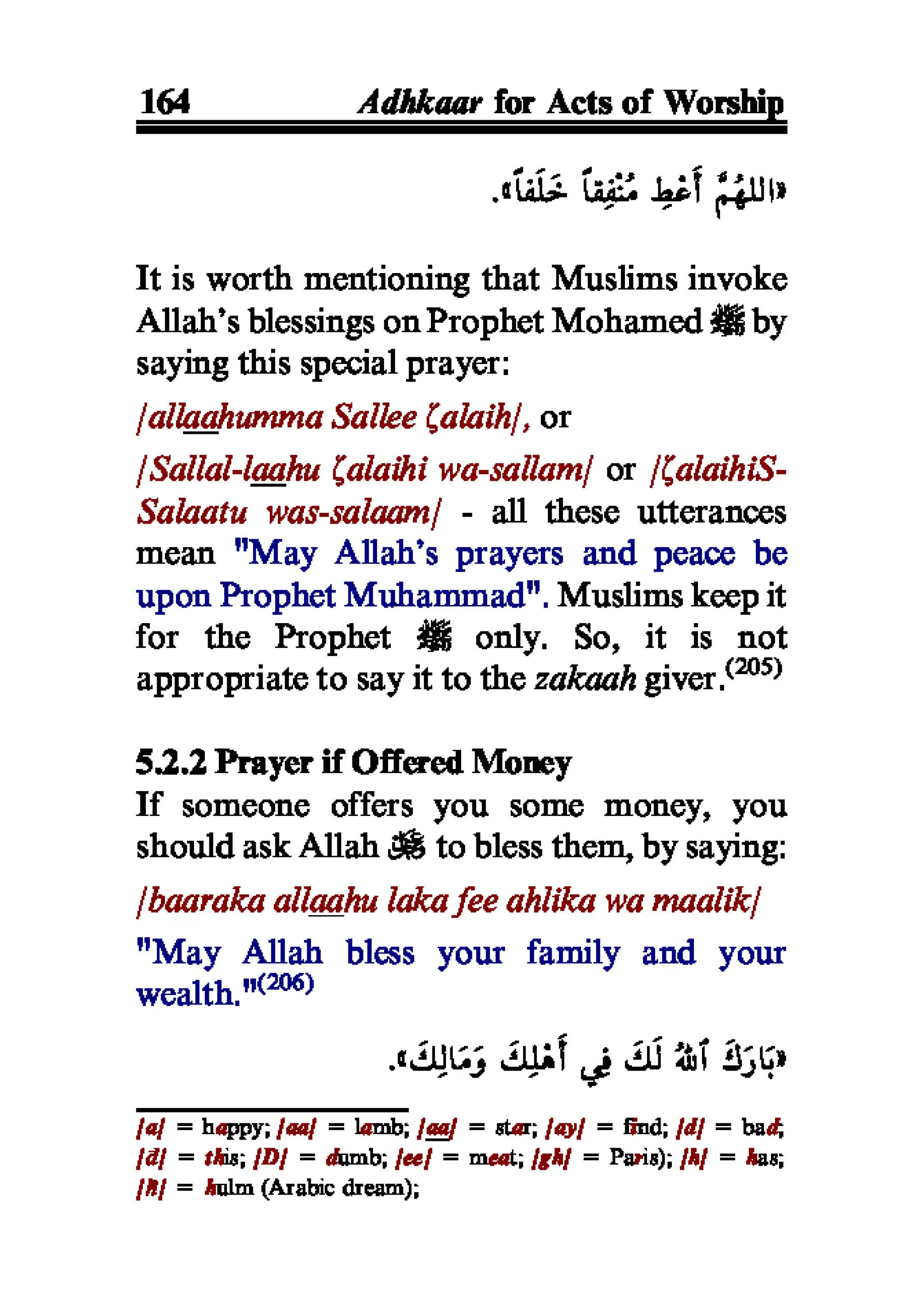 Selected adhkaar situations & supplications