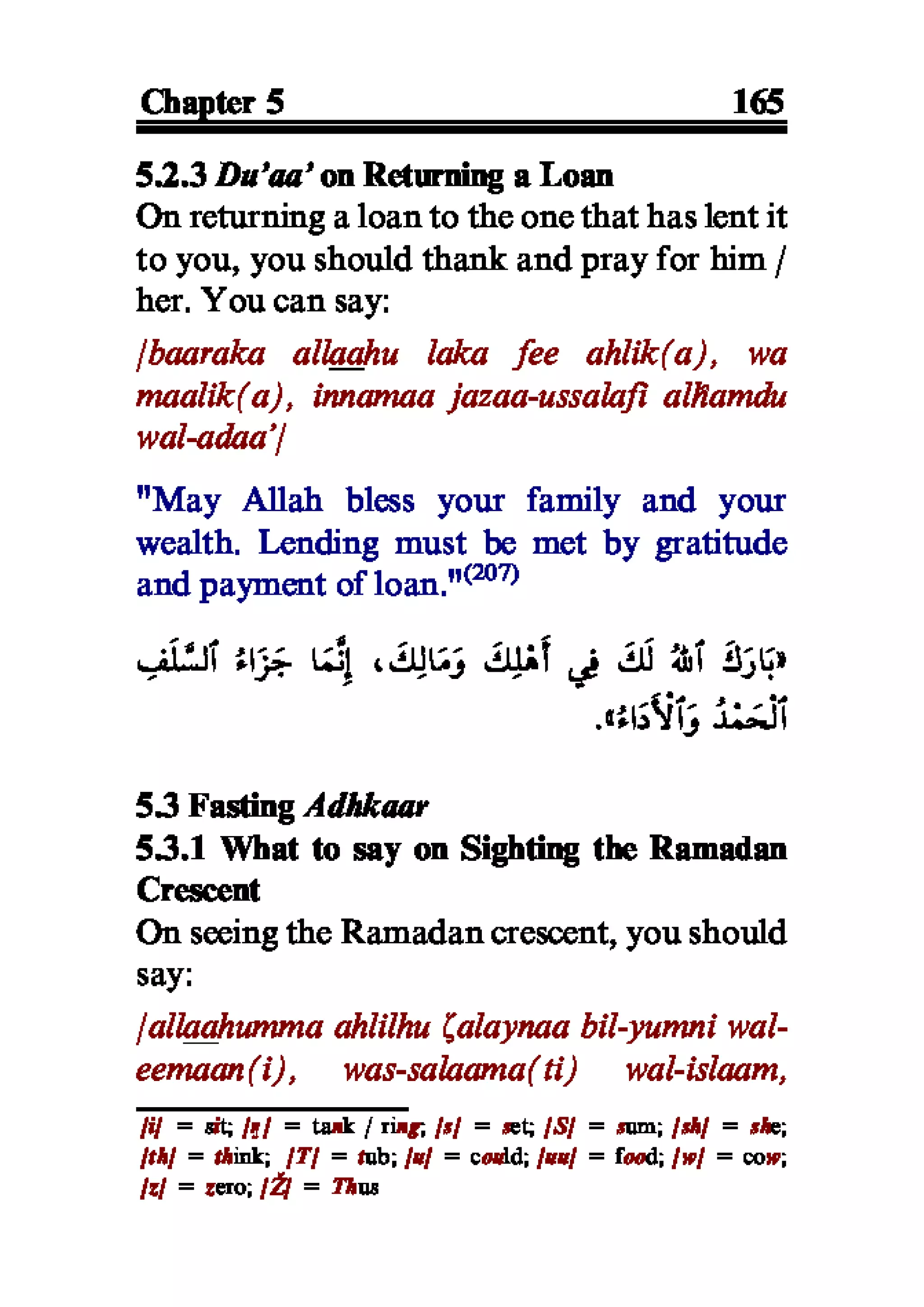Selected adhkaar situations & supplications