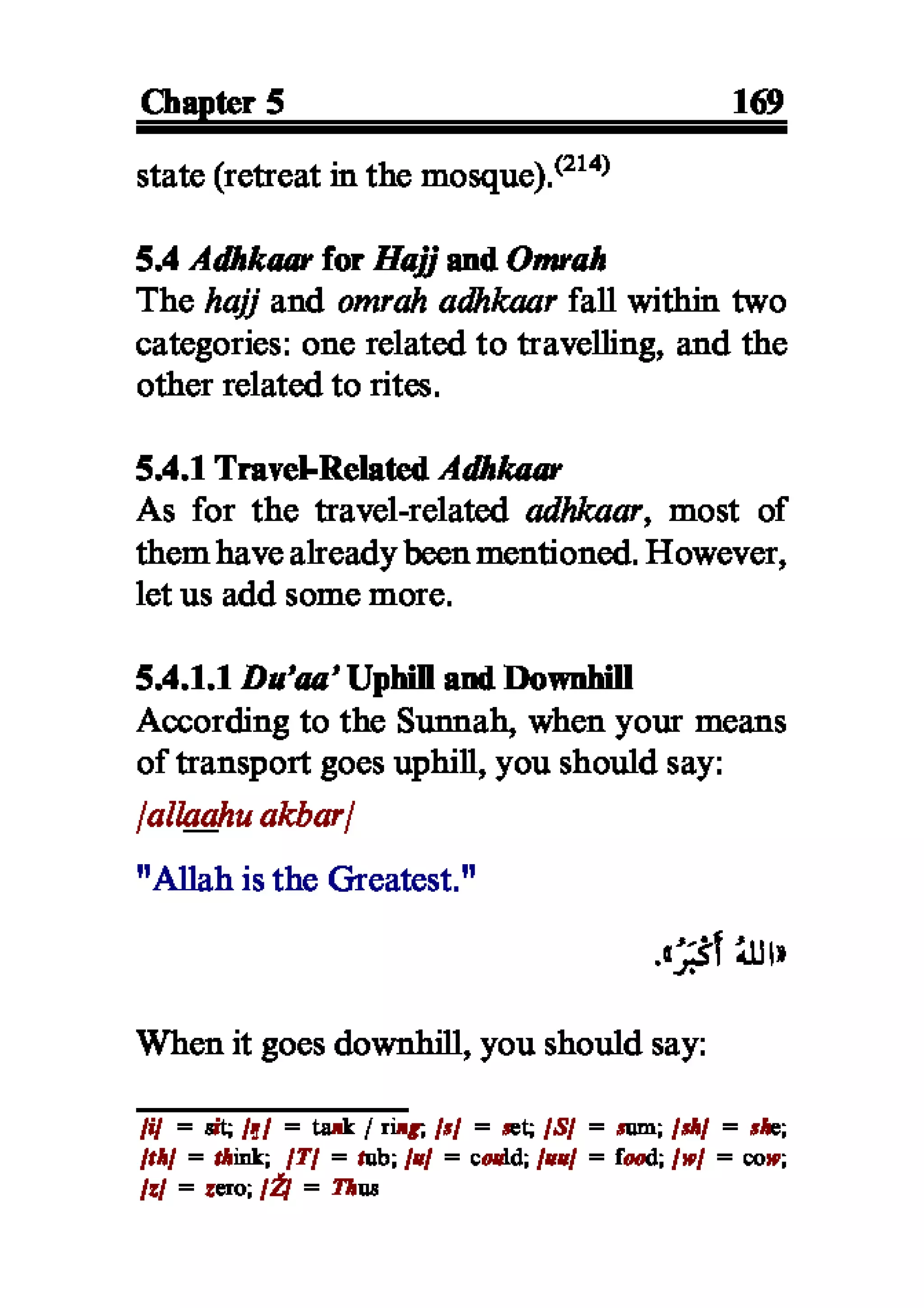 Selected adhkaar situations & supplications
