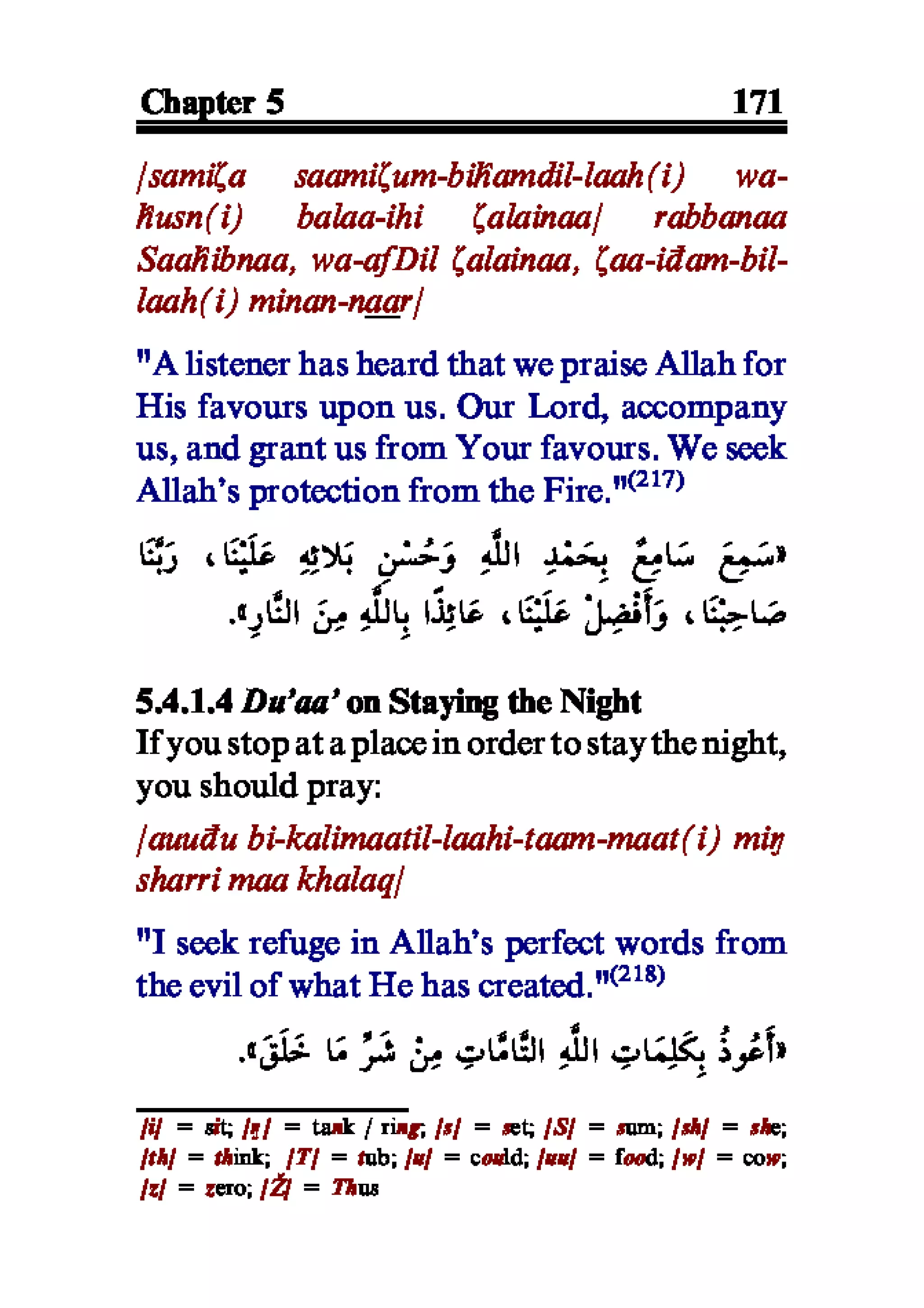 Selected adhkaar situations & supplications