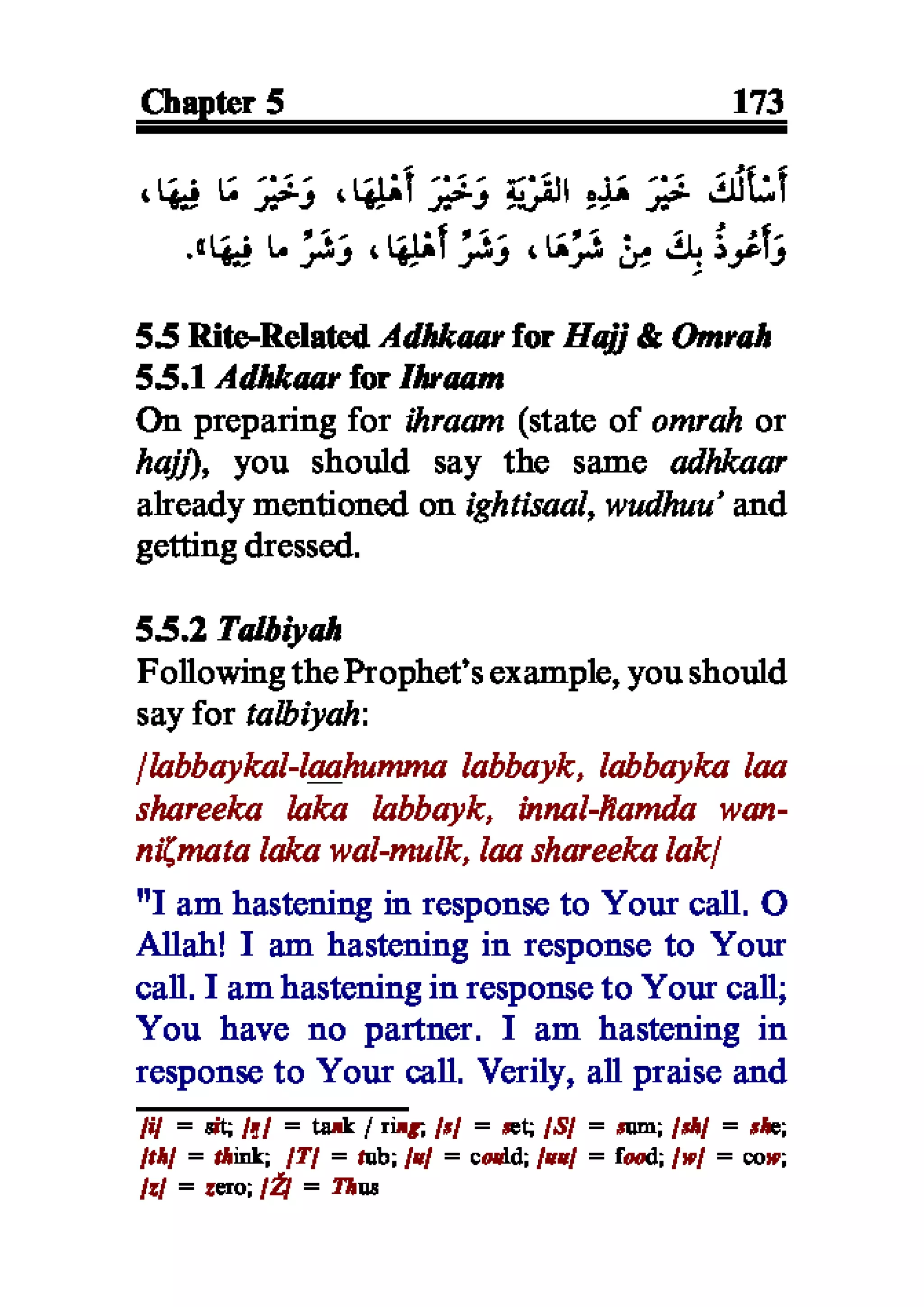 Selected adhkaar situations & supplications