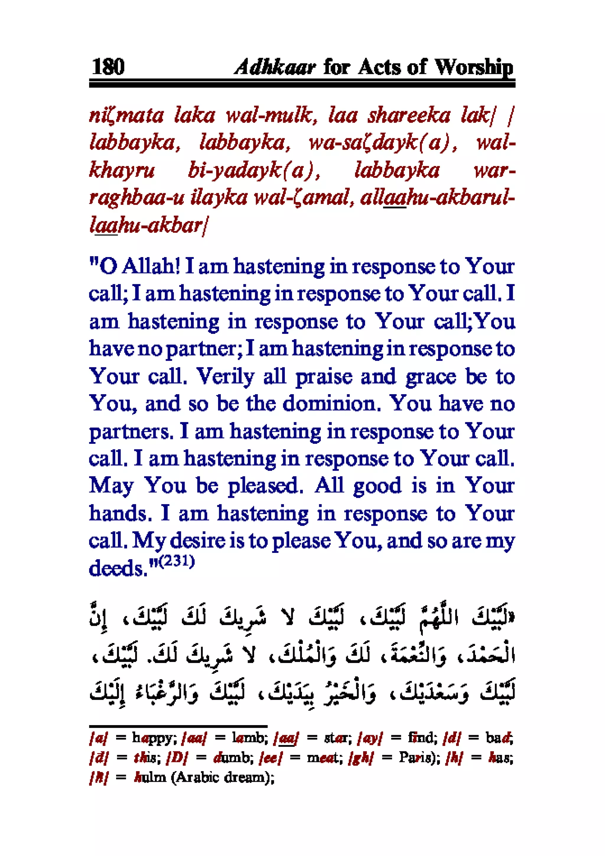 Selected adhkaar situations & supplications