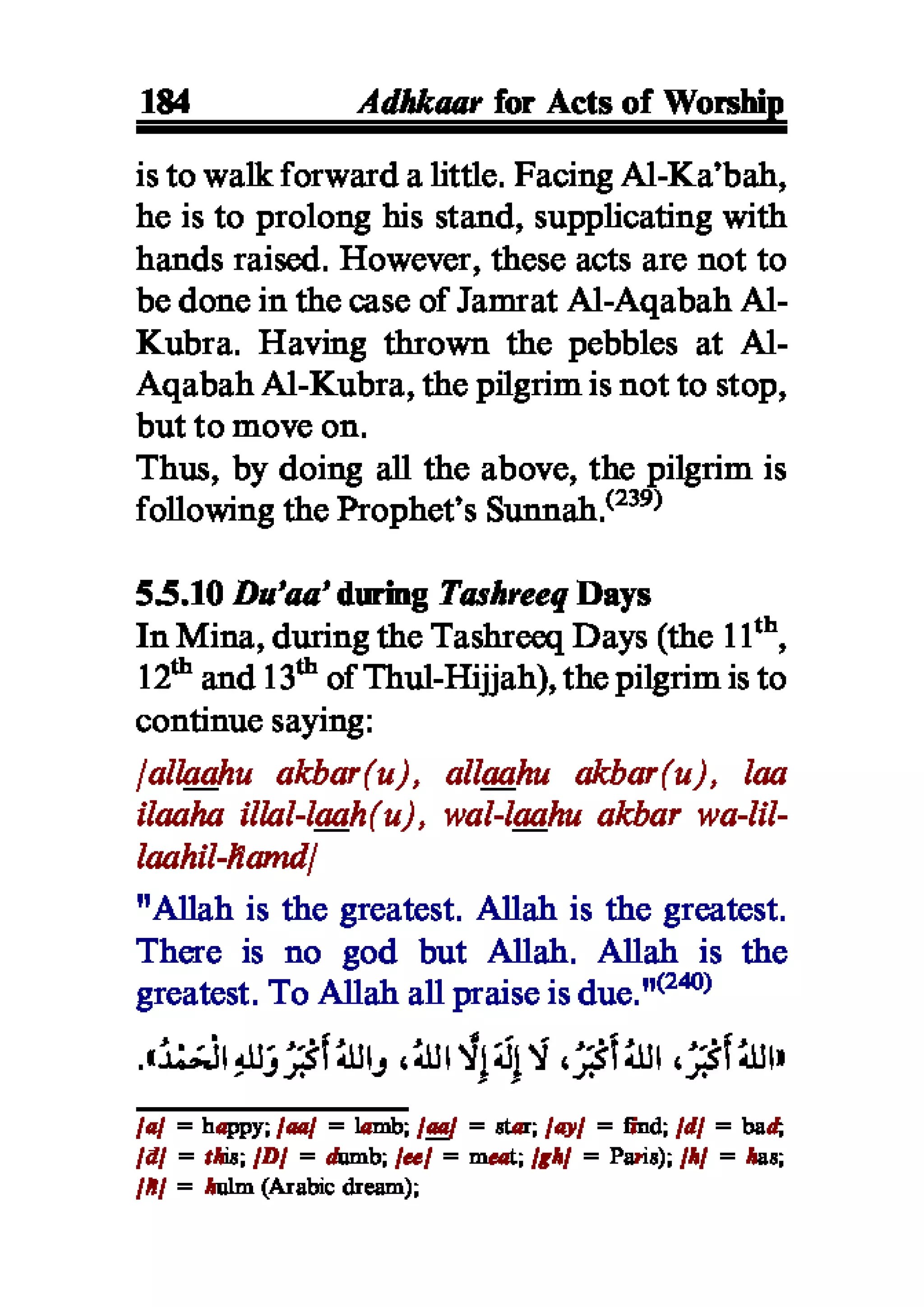 Selected adhkaar situations & supplications