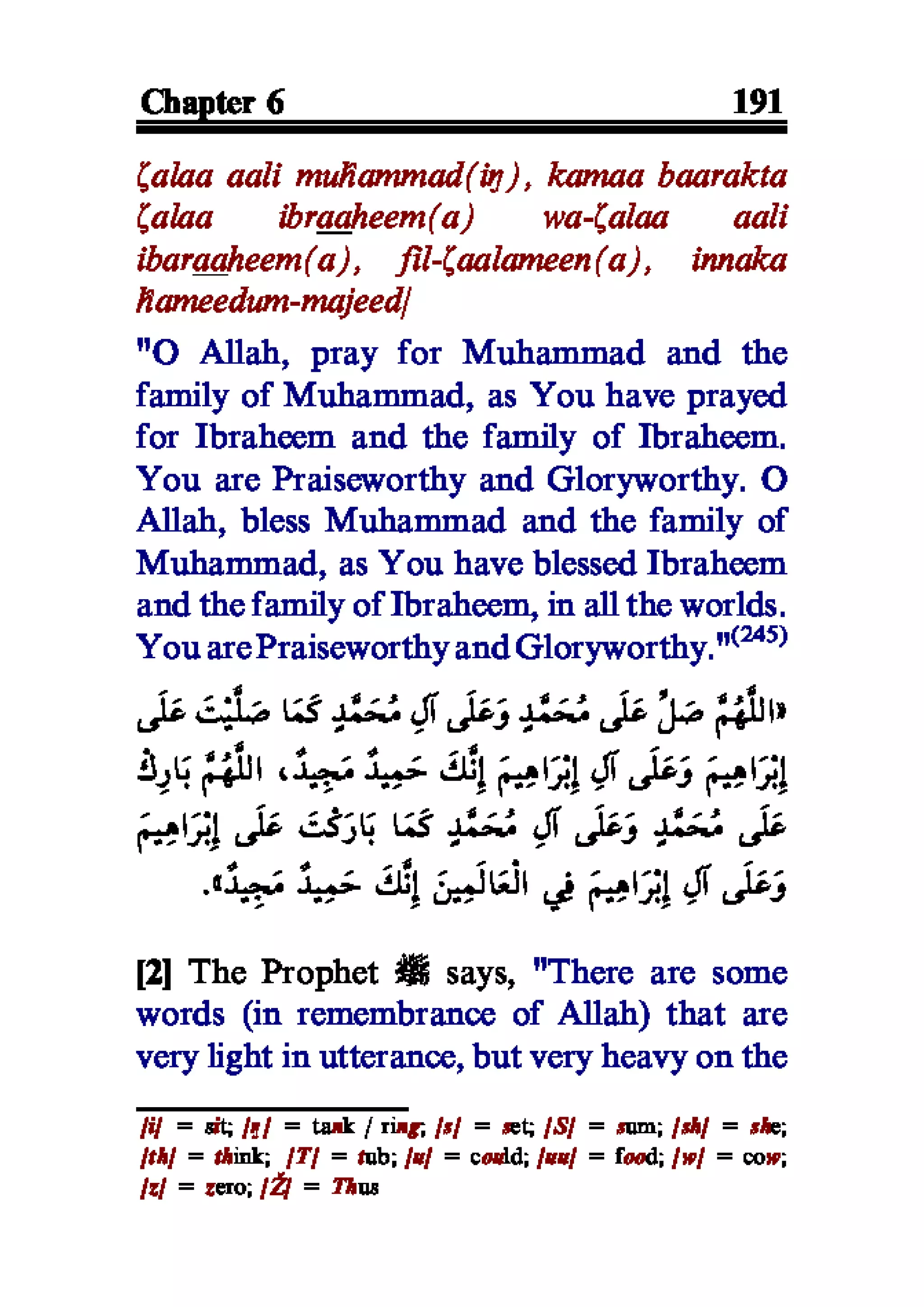 Selected adhkaar situations & supplications