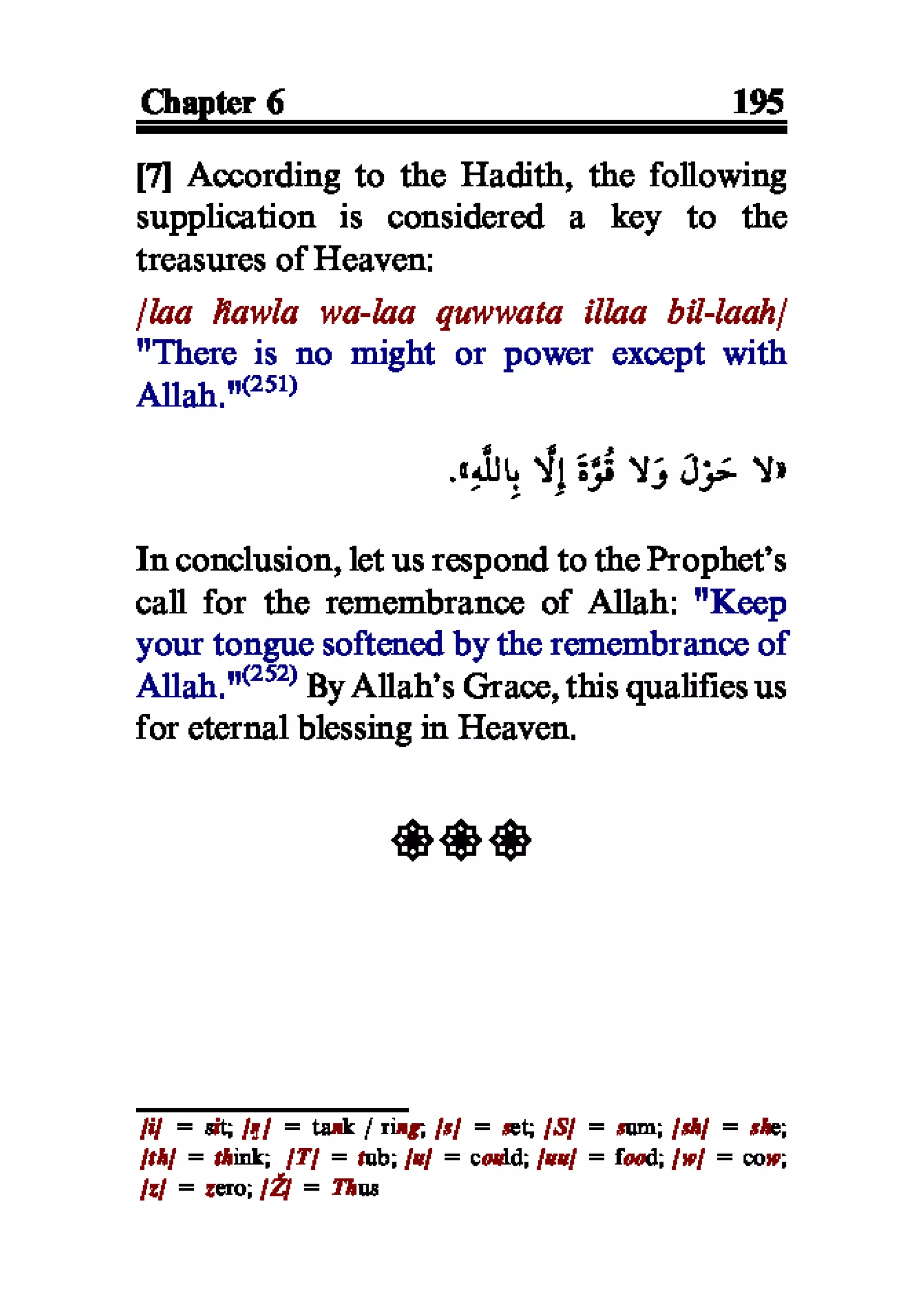 Selected adhkaar situations & supplications