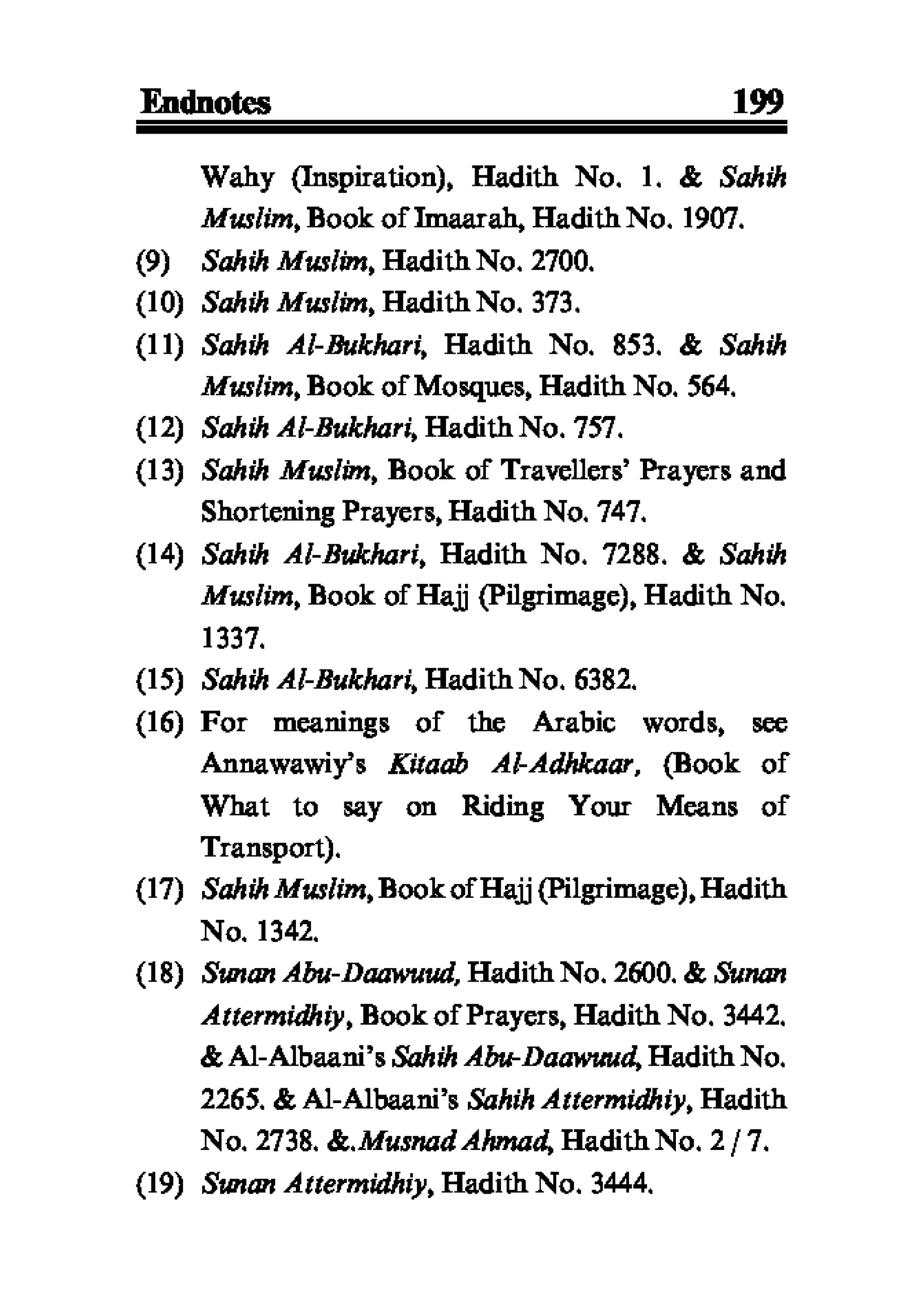 Selected adhkaar situations & supplications