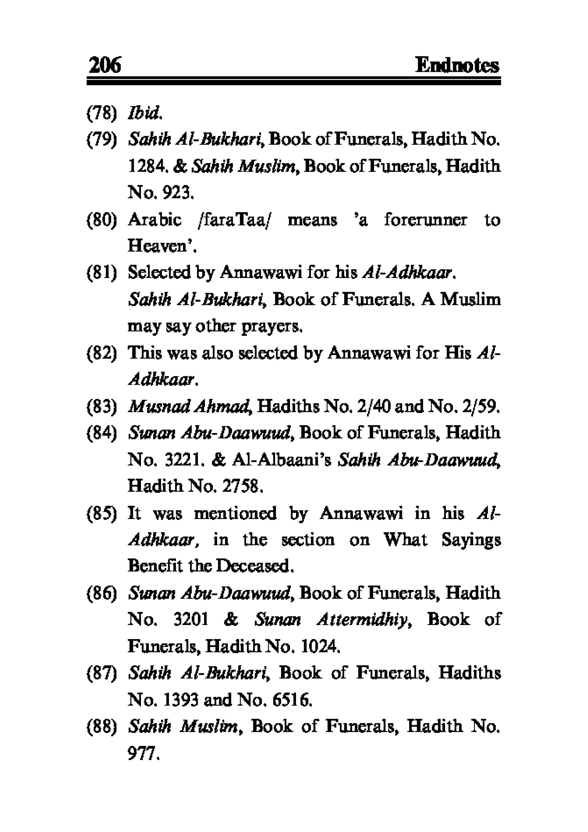 Selected adhkaar situations & supplications