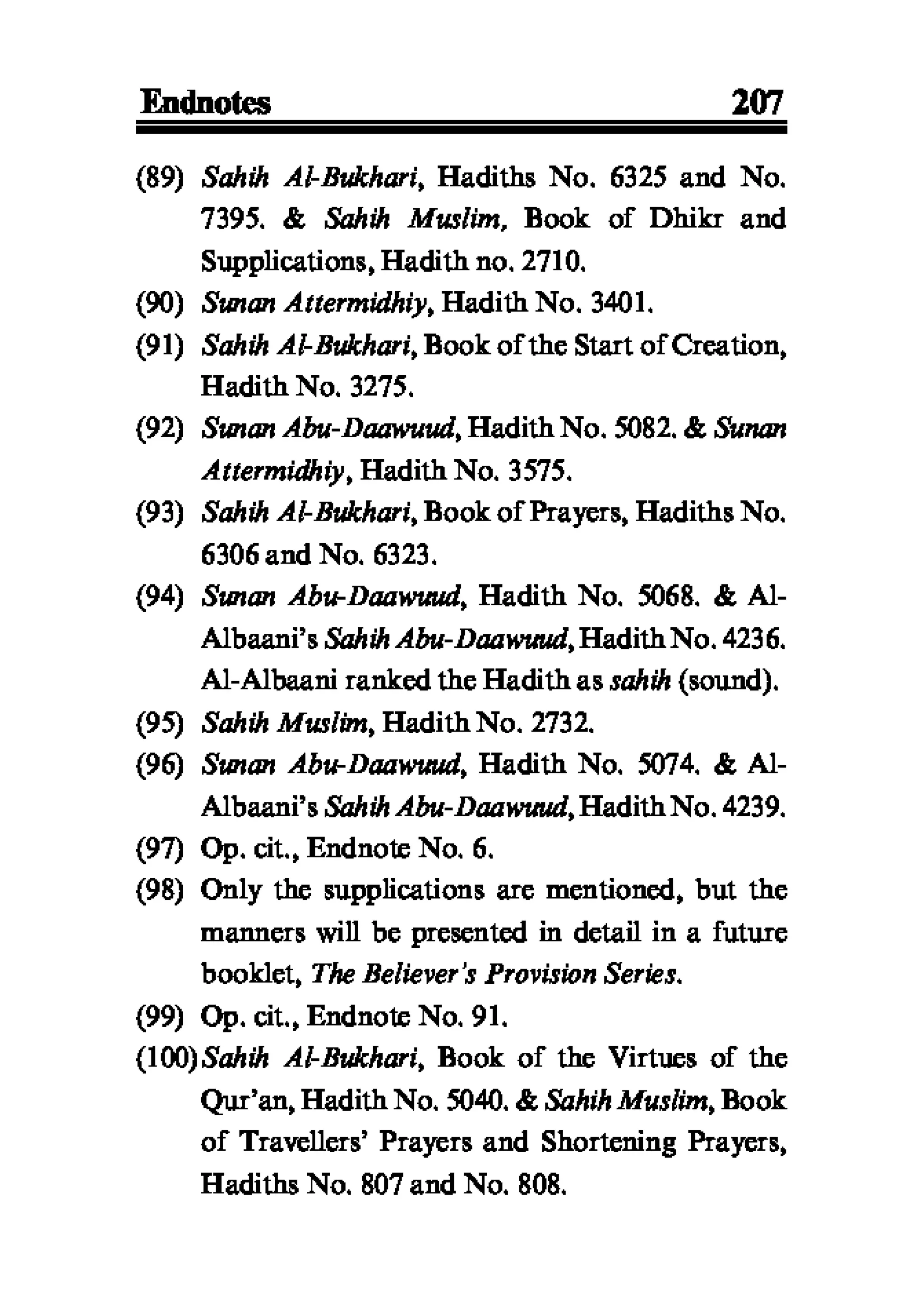 Selected adhkaar situations & supplications