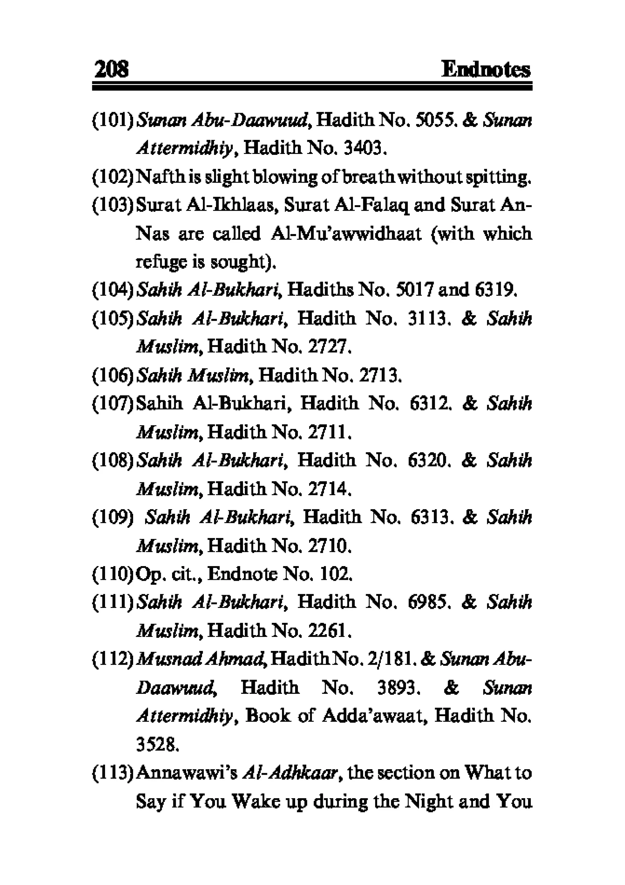 Selected adhkaar situations & supplications