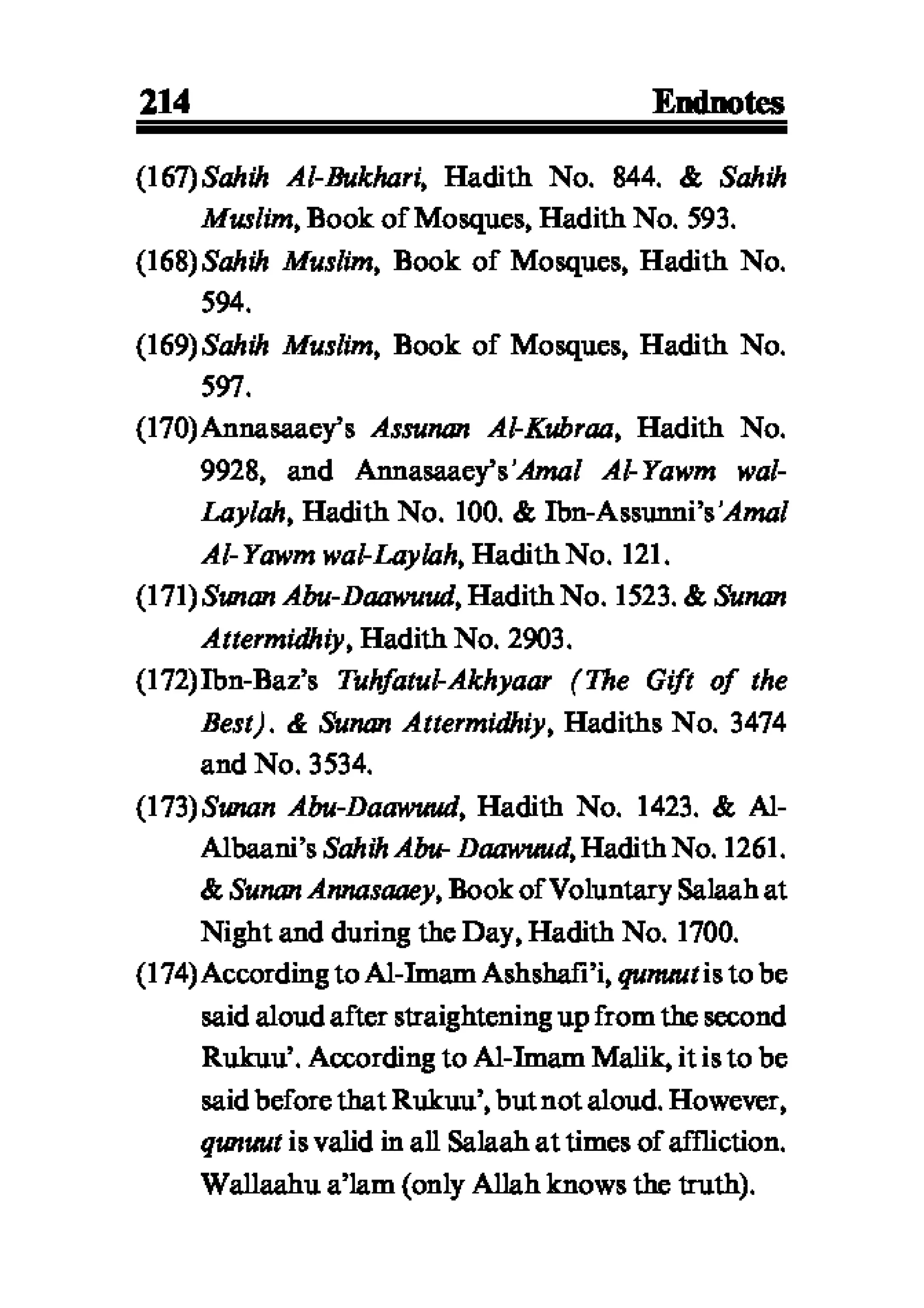 Selected adhkaar situations & supplications