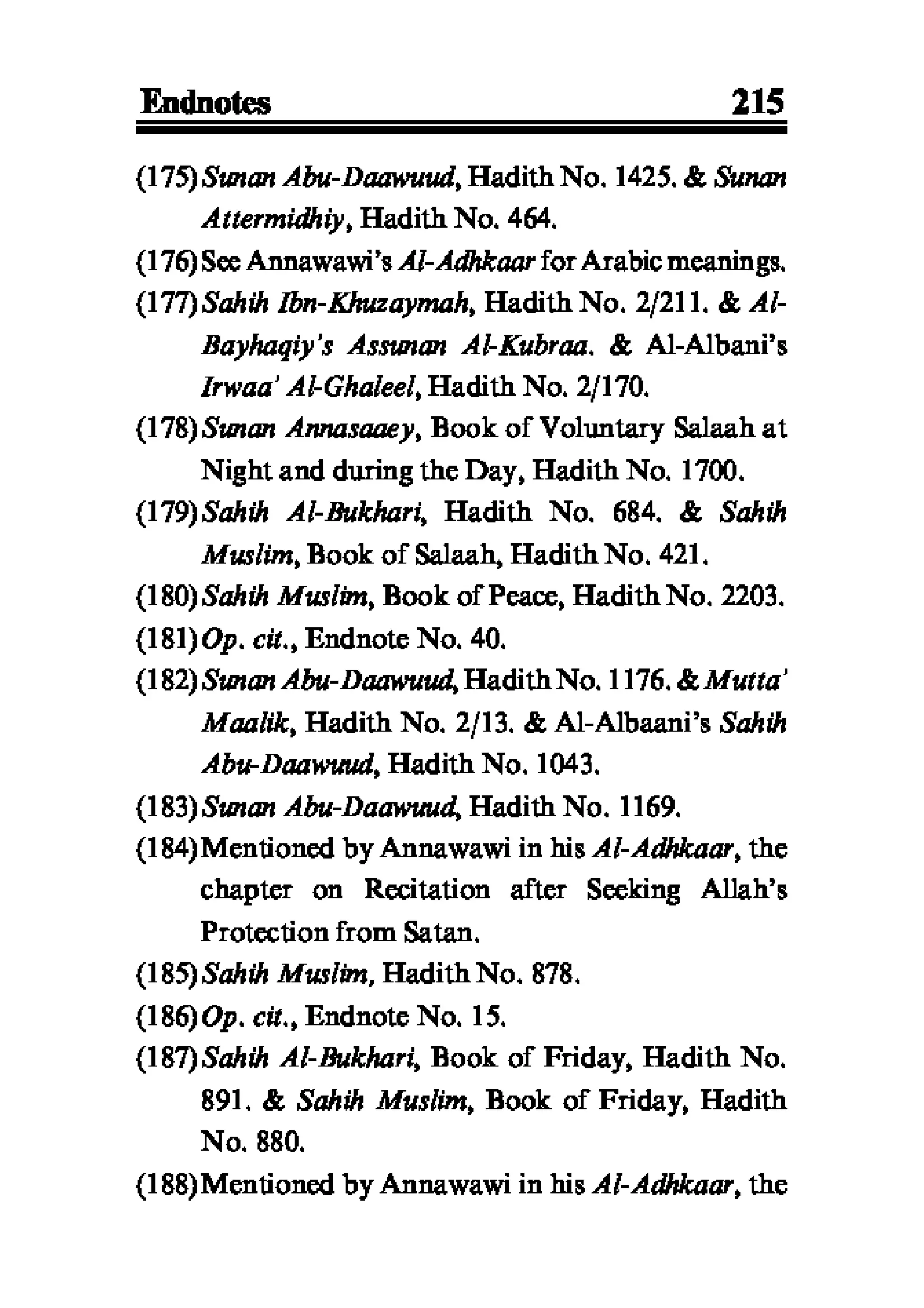 Selected adhkaar situations & supplications