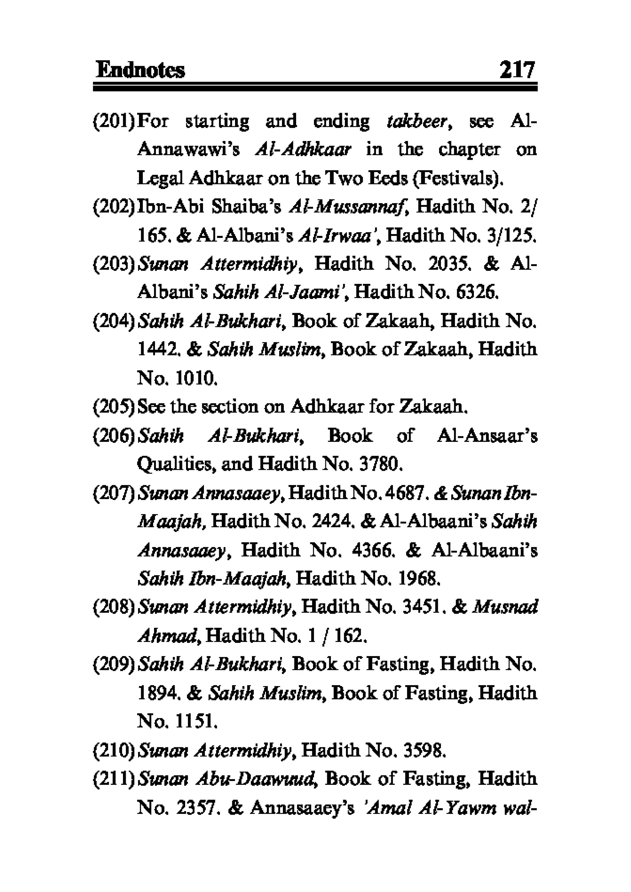 Selected adhkaar situations & supplications