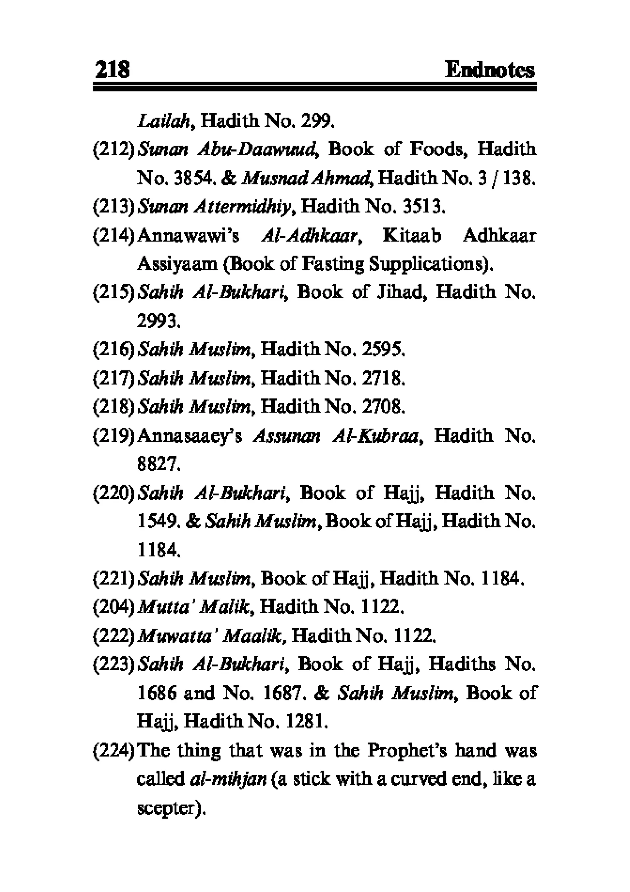 Selected adhkaar situations & supplications