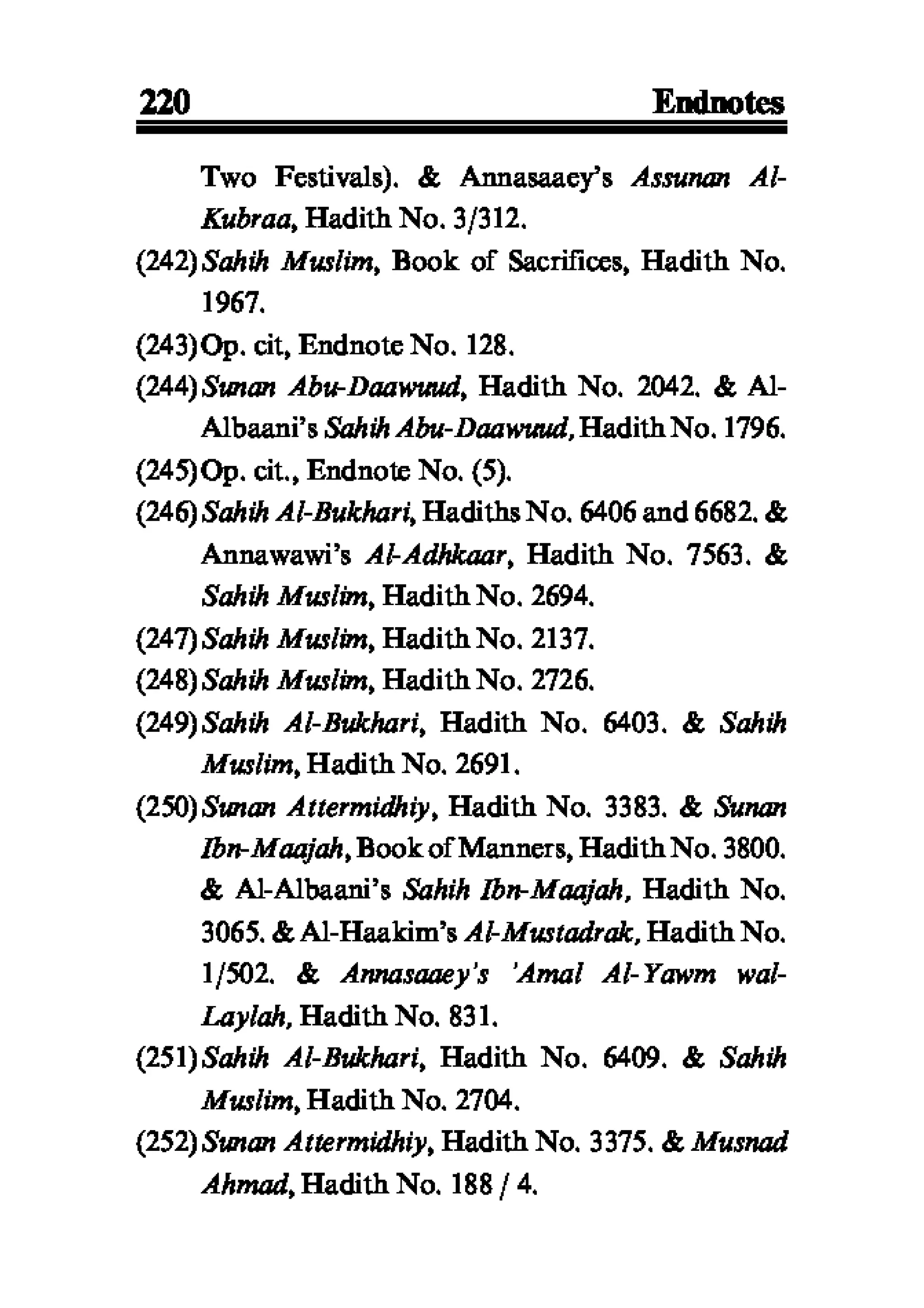 Selected adhkaar situations & supplications