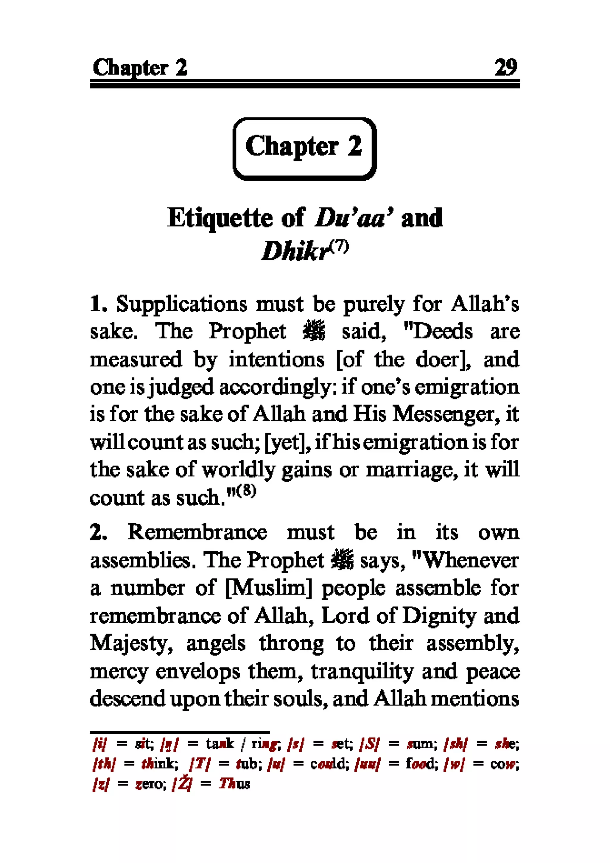 Selected adhkaar situations & supplications