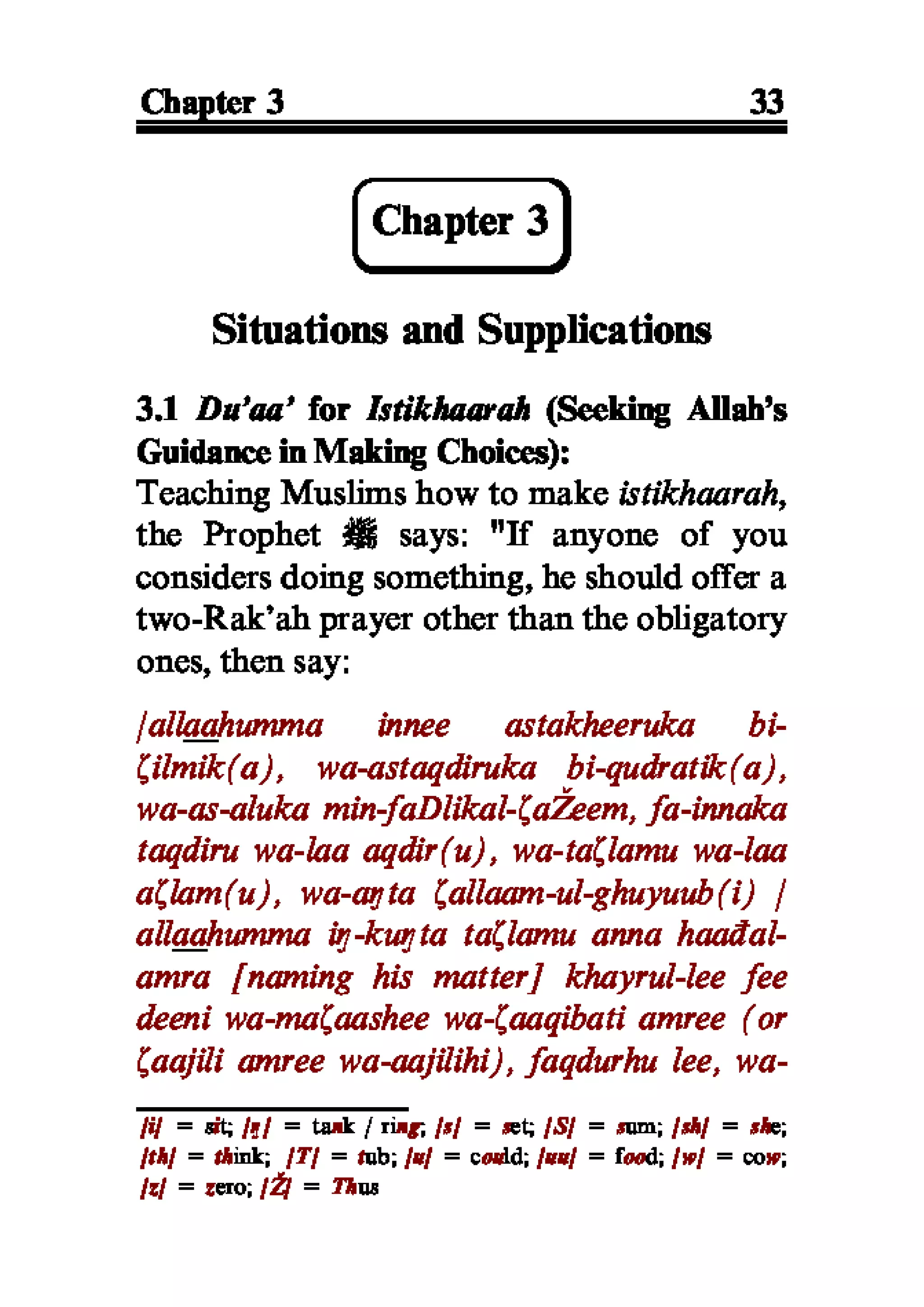 Selected adhkaar situations & supplications