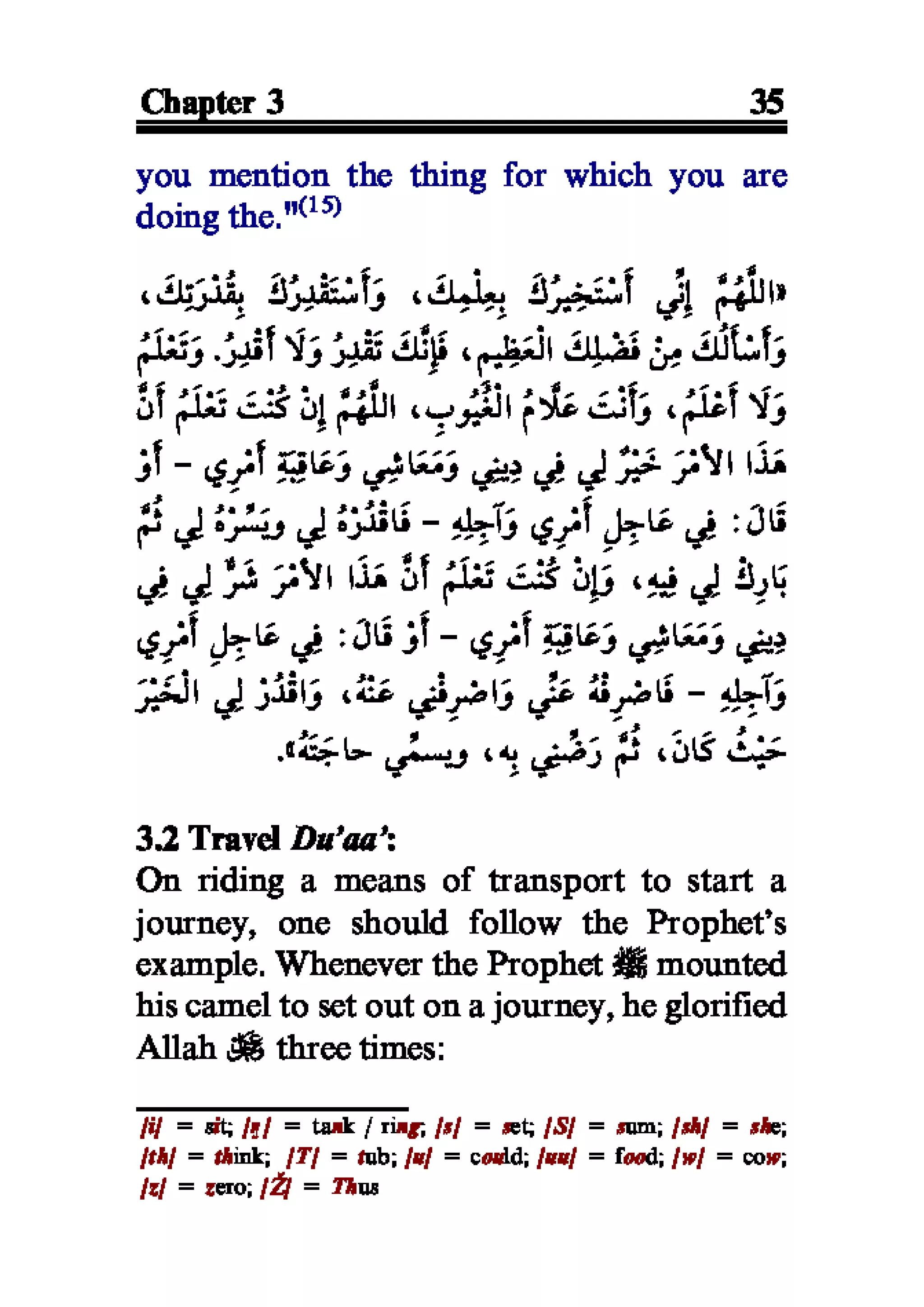 Selected adhkaar situations & supplications