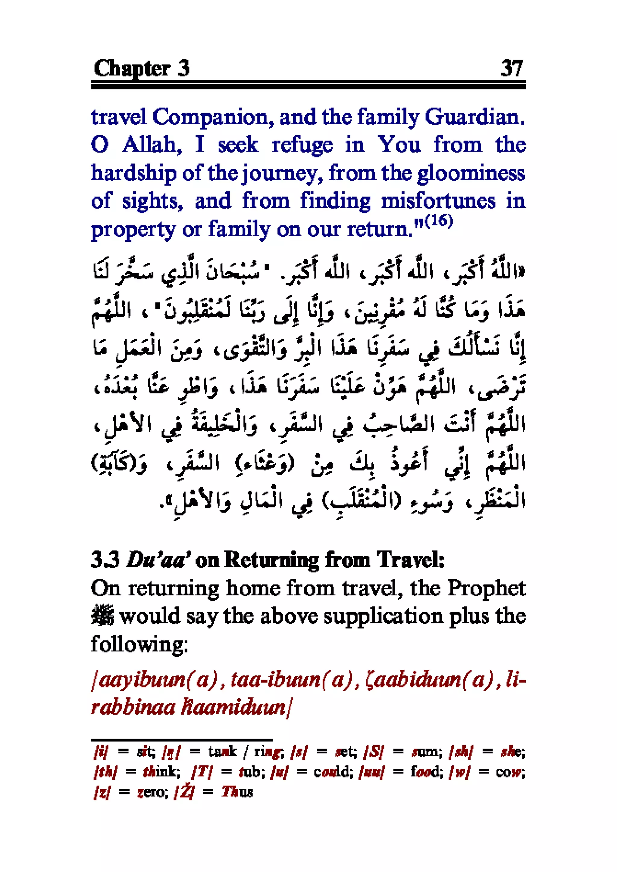 Selected adhkaar situations & supplications