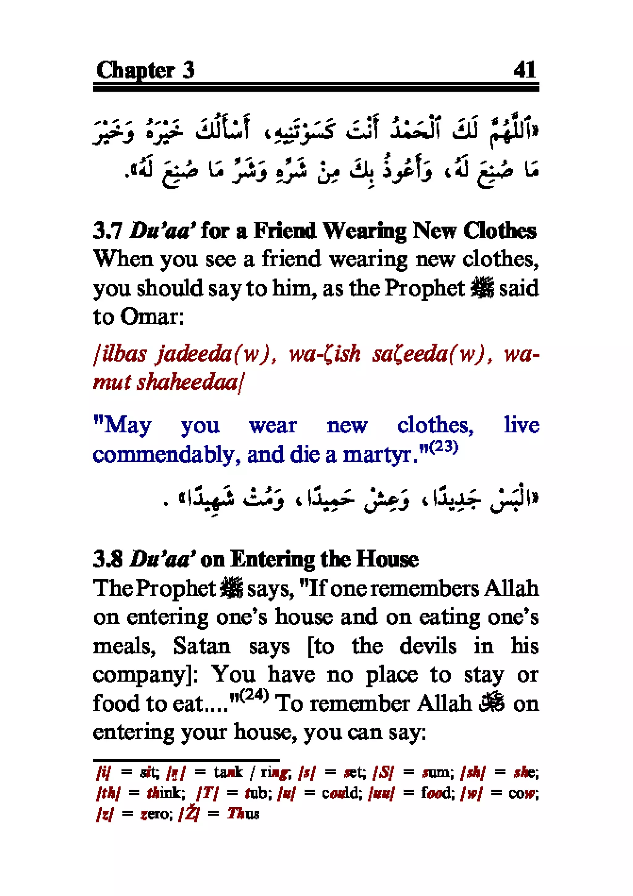 Selected adhkaar situations & supplications