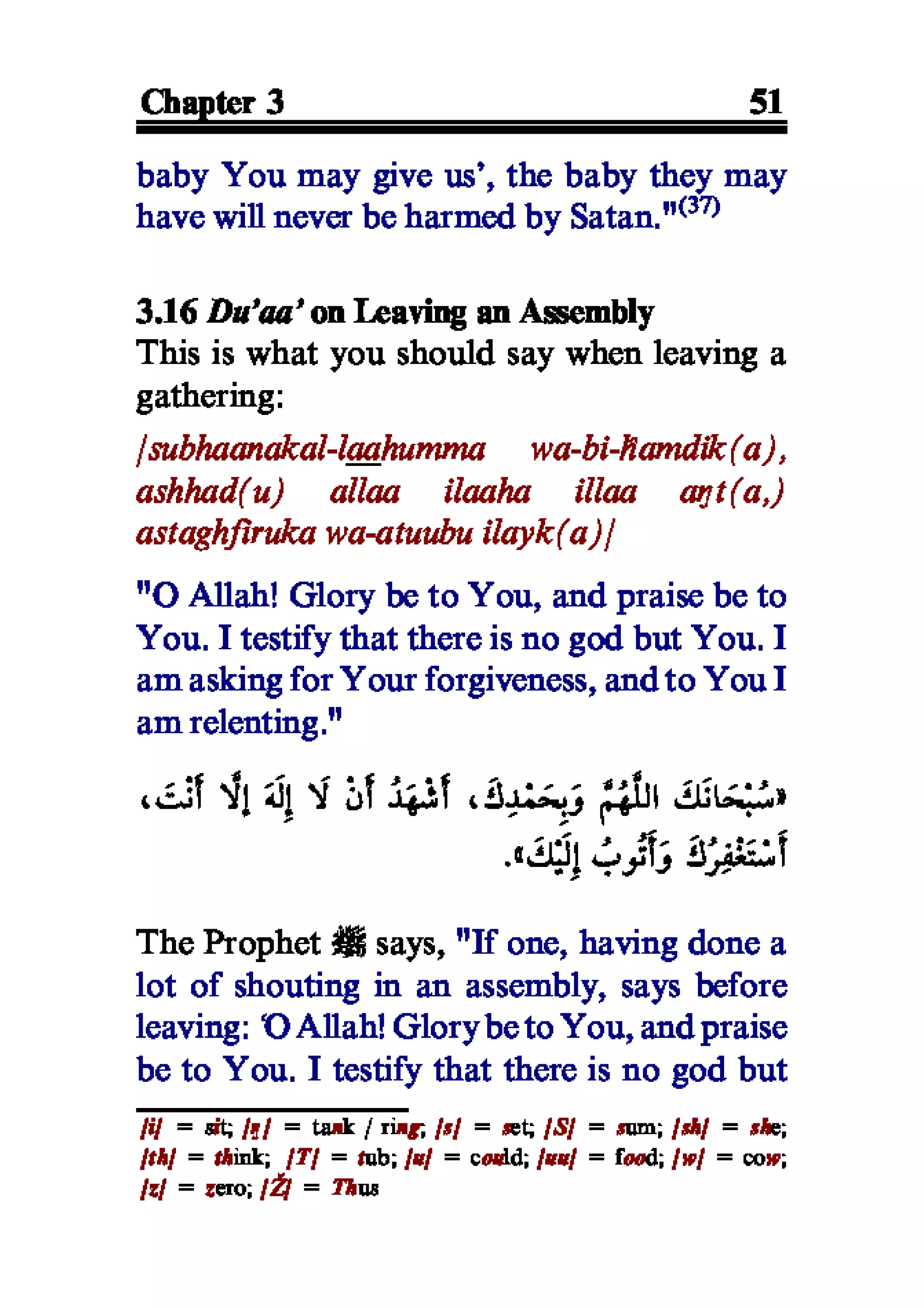 Selected adhkaar situations & supplications