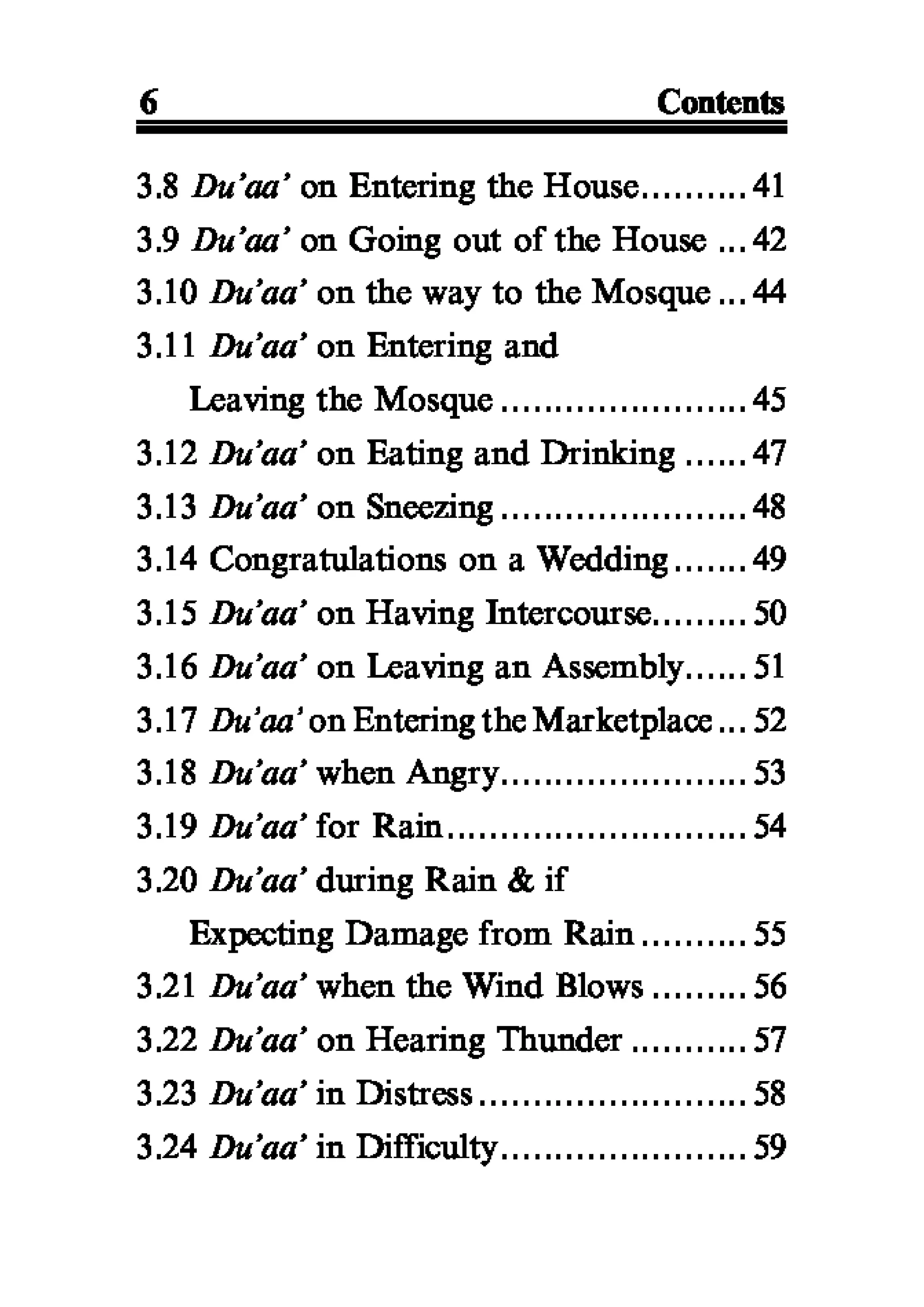 Selected adhkaar situations & supplications