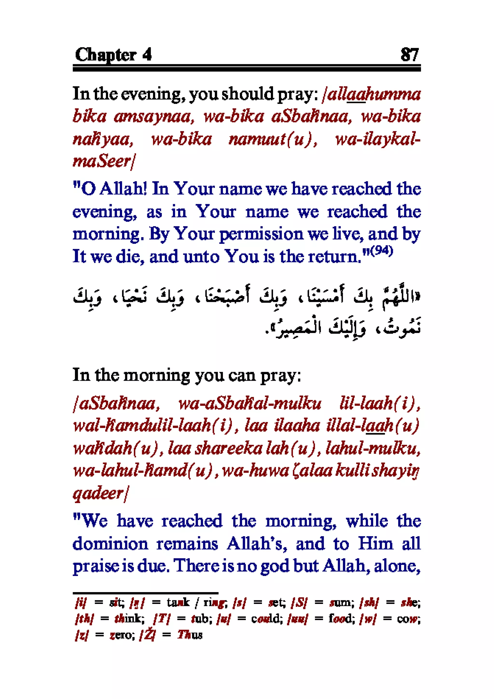 Selected adhkaar situations & supplications