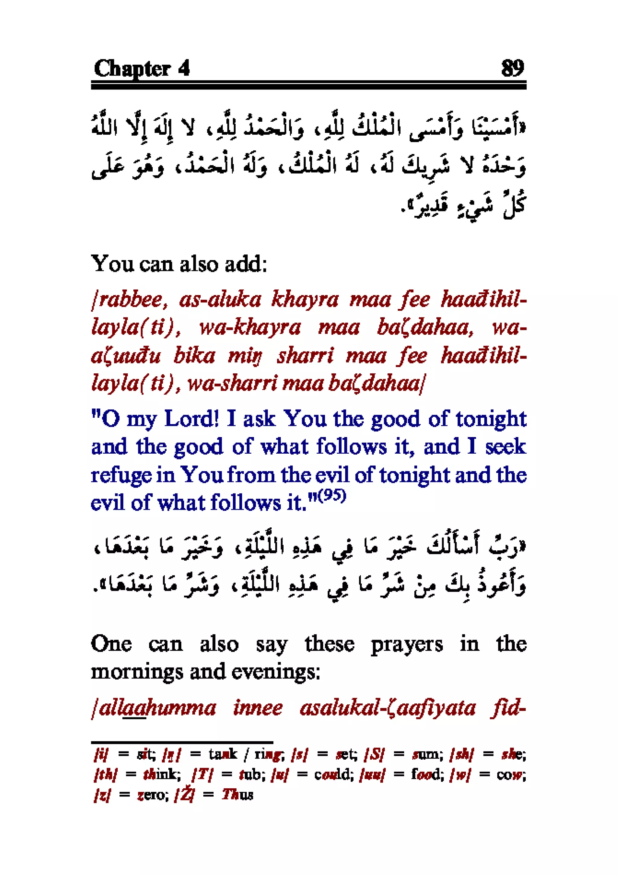 Selected adhkaar situations & supplications
